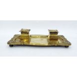 William Tonks & Co Arts & Crafts brass inkstand, r