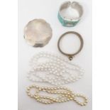 Large quantity of costume jewellery to include bangles, beads, necklaces, etc