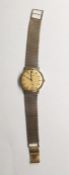 Gent's 9ct gold Bulova wristwatch, the circular go