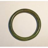 Plain dark green jade bangle