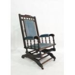 Mahogany framed rocking chair