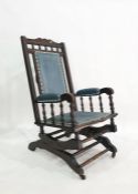 Mahogany framed rocking chair