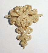 Late Georgian seedpearl brooch in the form of inte
