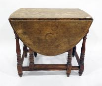 20th century oak gateleg dining table