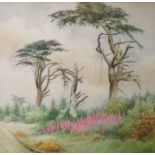 Wippell Watercolour  Trees in landscape, signed and dated 1946 lower right, 25cm x 25cm