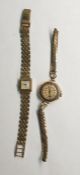 Lady's 9ct gold Incabloc Gradus wristwatch with sq