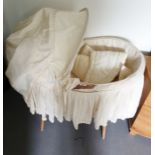 Moses basket on stand