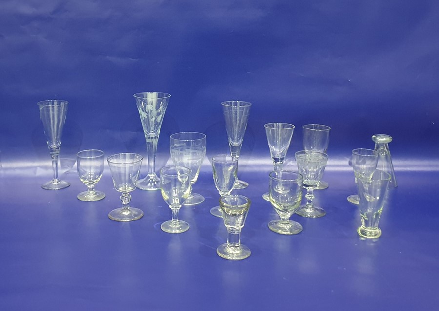Assorted 19th century and later glassware to include Victorian penny lick??, 19th century glass with