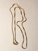 An Italian gold box link chain, marked 750 approx. 6.7g