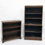 Two 20th century oak bookcases (2)