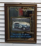 Reproduction Rolls Royce advertising mirror