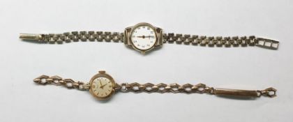 Lady's 9ct gold Citizen wristwatch and the 9ct gol