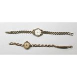 Lady's 9ct gold Citizen wristwatch and the 9ct gol