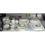 Royal Doulton 'Rondelay' part dinner service including two lidded tureens, teapot, cups and saucers,