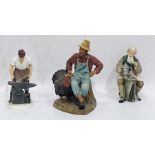 Royal Doulton figure 'The Tinsmith' HN2146, 16.5cm high, another 'The Blacksmith of Williamsburg'