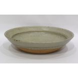 Stoneware studio bowl of shallow circular form wit