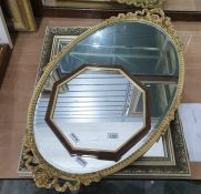 Three assorted wall mirrors (3)
