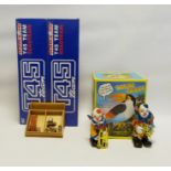 4 Boxes of Scalextric T45 team Roadtrain together with Talking Toucan, lead figures etcCondition