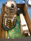 Remote Control Dalek together with Pinball game, a child's sewing machine and chess set