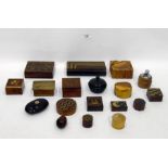 Indian brass inlaid rosewood box, various similar boxes, marquetry inlaid trinket boxes, inlaid wood