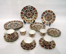 Royal Crown Derby Imari pattern part tea-service, 20th century, printed crowned iron-red marks,