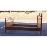 A 20th century pine double bed frame  Condition ReportThe dimensions are as follows 150 cm wide, 122