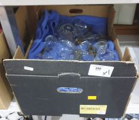 Quantity of assorted glassware including sherries, champagne bowls, etc (1 box)