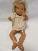 Sasha baby doll, blonde 28cm