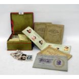 Quantity of sundry cigarette Kensitas cigarette silks, various cigarette cards, loose and in albums