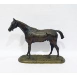 Pierre Leonordez bronze model of a race horse
