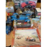 Collection of loose and boxed diecast cars and remote control cars to include 'Tomy Ferrari