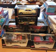 Collection of Burago and other diecast model cars to include Jaguar "E" Cabriolet (1961), Jaguar "E"