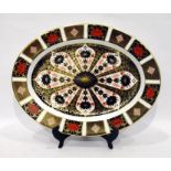 Royal Crown Derby oval meat plate Old Imari pattern number 1128 dated 2003, 41.5cm long