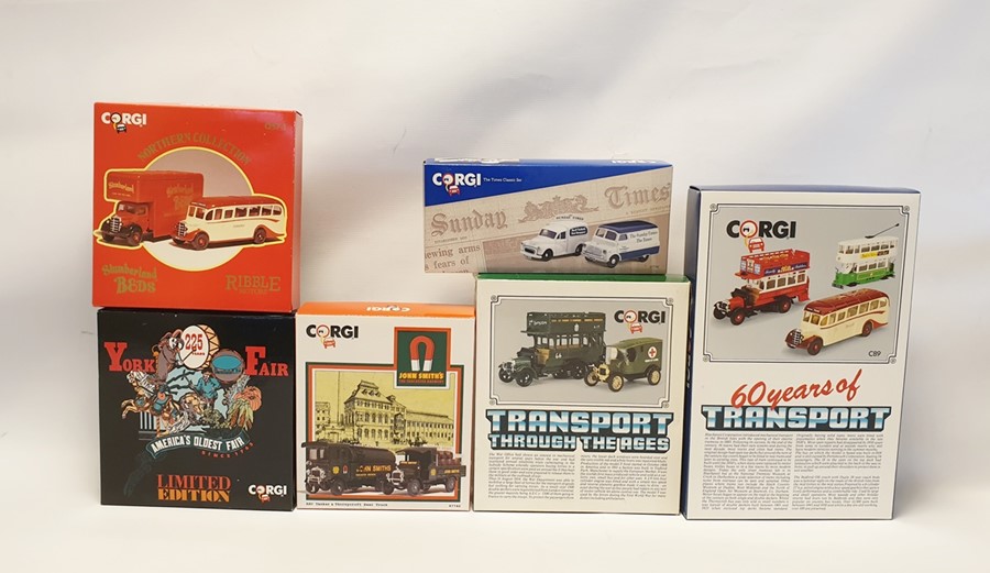 Selection of Corgi boxed sets to include ' York Fair', 'John Smiths the Tadcaster brewery', 'The