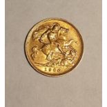 Edward VII gold half sovereign, 1906