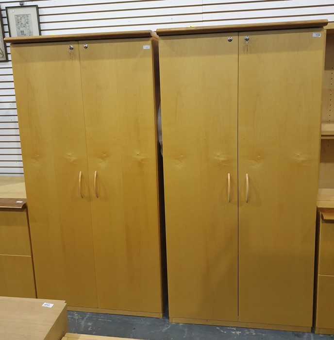 Hands of High Wycombe assorted office furniture to include two cupboards with two doors enclosing