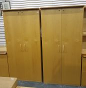 Hands of High Wycombe assorted office furniture to include two cupboards with two doors enclosing