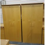 Hands of High Wycombe assorted office furniture to include two cupboards with two doors enclosing