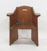 Rustic chair with large arm rests