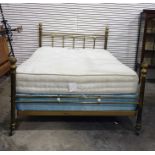 Victorian brass rail bedsteadCondition ReportThe bed is 210 cm long and 150 cm wide.
