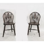 Set of three wheelback 20th century dining chairs (3)