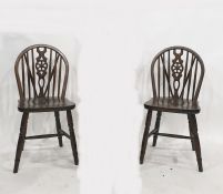 Set of three wheelback 20th century dining chairs (3)