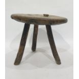 18th century country stool on three simple supports