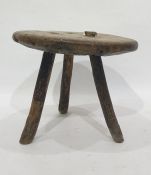 18th century country stool on three simple supports