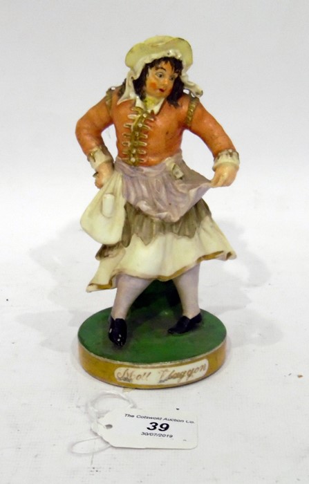 Rockingham Porcelain Theatrical Figure The comic actor John Liston as Lubin Log, after an