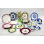 Various items of English and Continental pottery and porcelain, to include:a Staffordshire