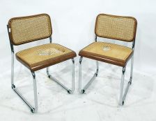 Set of six cane-seated and backed 20th century dining chairs (6)