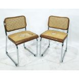 Set of six cane-seated and backed 20th century dining chairs (6)