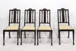 Set of four early 20th century mahogany dining chairs (4)