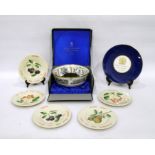 Royal Worcester commemorative bone china bowl, printed with portraits of Queen Elizabeth II and H.